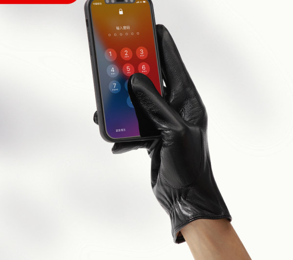 Ανδρικά γάντια casual από οικολογικό δέρμα με φόδρα