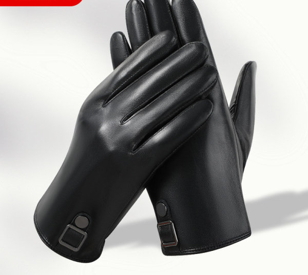 Ανδρικά γάντια casual από οικολογικό δέρμα με φόδρα