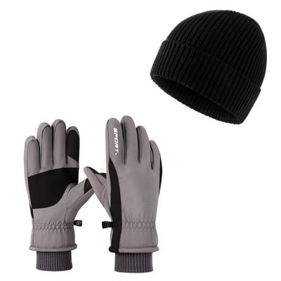 Ανδρικά χειμωνιάτικα γάντια με επιγραφή