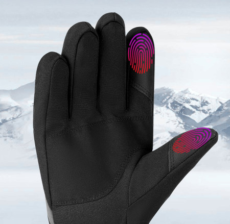 Ανδρικά χειμωνιάτικα γάντια με επιγραφή