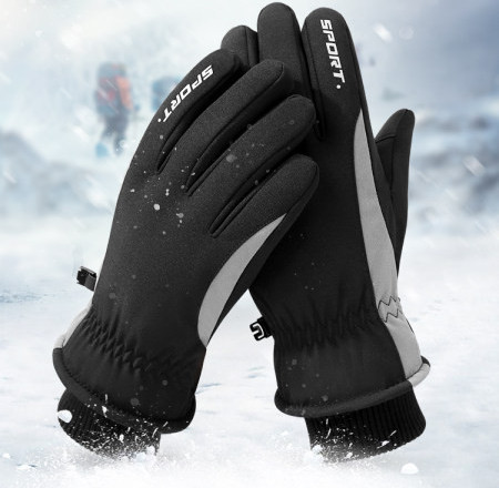 Ανδρικά χειμωνιάτικα γάντια με επιγραφή