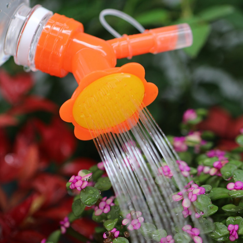 Buteliuko dangtelio purkštuvas 2 viename namų sodo mini laistytuvas su dviguba galvute vandens snapeliu Bonsai antgalis, skirtas patalpų lauko sodinukams