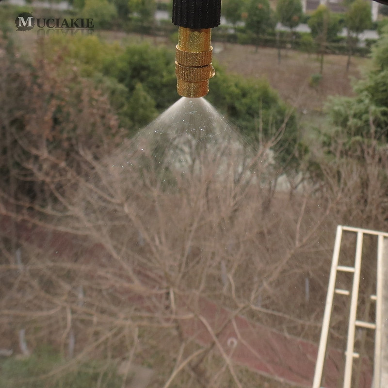 15-250 vnt. reguliuojamas varinis purškimo antgalis su 4/7 mm plastikine trišakio jungtimi žalvario laistymo laistymo purkštuvo aušinimo antgaliu