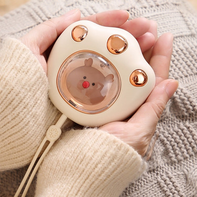 Мини сладък котешки нокът с форма на нагревател за ръце, USB акумулаторен електрически нагревател за ръце за зимата, пътуване на открито, туризъм, използване на захранваща банка