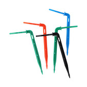 Lašelinės rodyklės 3/5mm žarna Lašelinis skleidėjas lenkta rodyklė Augalai Drėkinimo Lašelinė Sodo Šiltnamio Lašelinio laistymo Priedai 100vnt.