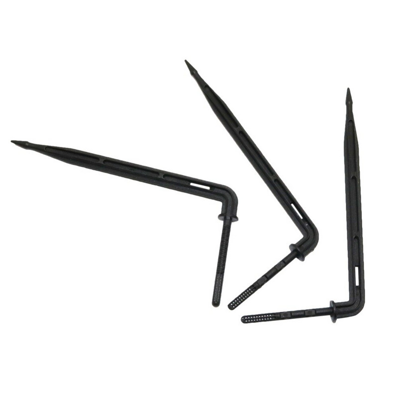 Lašelinės rodyklės 3/5mm žarna Lašelinis skleidėjas lenkta rodyklė Augalai Drėkinimo Lašelinė Sodo Šiltnamio Lašelinio laistymo Priedai 100vnt.