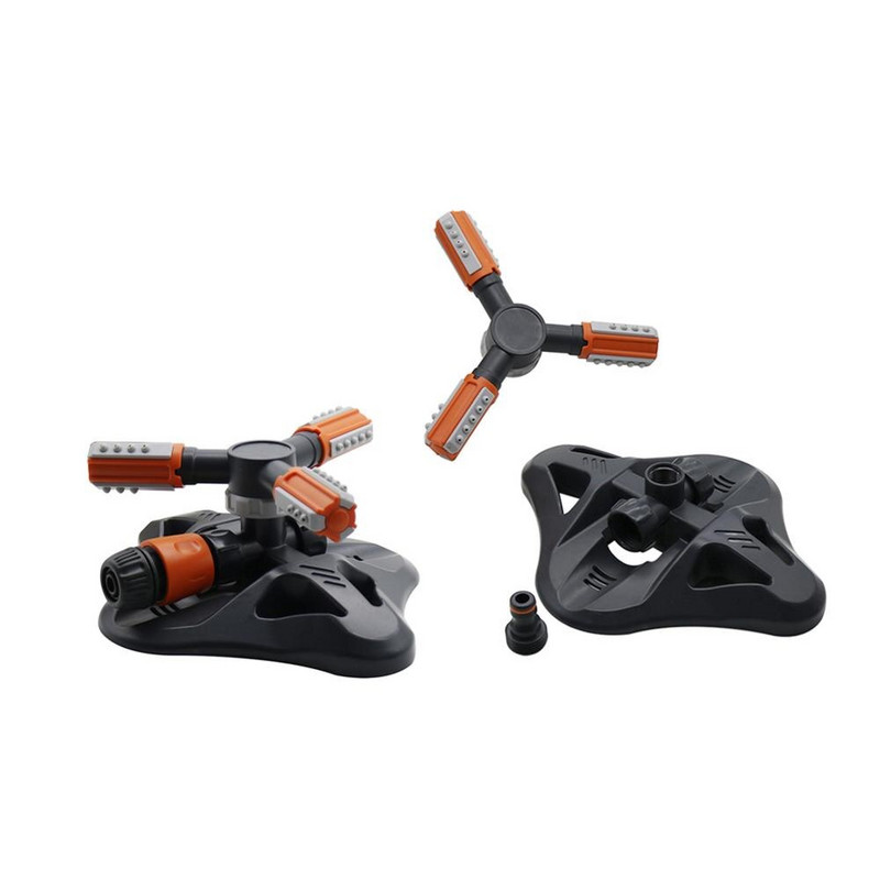 Purkštuvai 360 laipsnių reguliuojami 3 rankenų sukamieji automatiniai laistymo purkštukai Sodo žemės ūkio vejos drėkinimo įrenginys