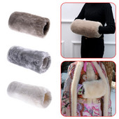 Mănuși pentru femei la modă nouă, de lux, super moale, manșon de blană artificială, încălzitor de mâini, mănuși de provocare, mănuși de iarnă necesare