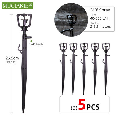 24 tipų sodo laistymo purkštuvai su reguliuojamu kuoliuku purškiančiais refrakcijos lašintuvais laistymo sūkuriniais purkštukais 1/4 colio spygliuočiai