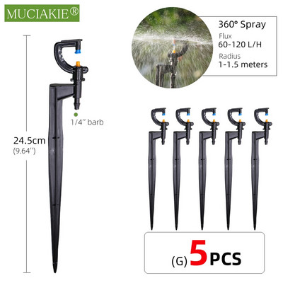 24 tipų sodo laistymo purkštuvai su reguliuojamu kuoliuku purškiančiais refrakcijos lašintuvais laistymo sūkuriniais purkštukais 1/4 colio spygliuočiai