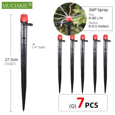 24 tipų sodo laistymo purkštuvai su reguliuojamu kuoliuku purškiančiais refrakcijos lašintuvais laistymo sūkuriniais purkštukais 1/4 colio spygliuočiai