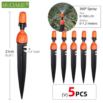 24 tipų sodo laistymo purkštuvai su reguliuojamu kuoliuku purškiančiais refrakcijos lašintuvais laistymo sūkuriniais purkštukais 1/4 colio spygliuočiai