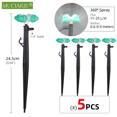 24 tipų sodo laistymo purkštuvai su reguliuojamu kuoliuku purškiančiais refrakcijos lašintuvais laistymo sūkuriniais purkštukais 1/4 colio spygliuočiai