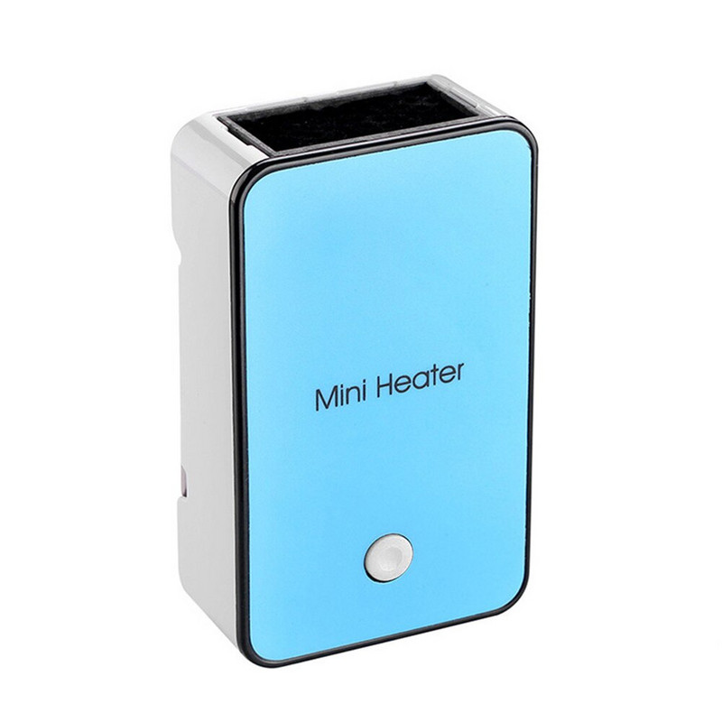 Nešiojamas mini elektrinis patogus stalinis šildytuvas su mini kištukiniu radiatoriaus šildytuvu, skirtas rankoms žiemą, kaip matyti per televizorių namams