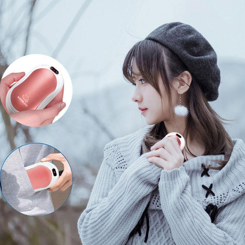 10000 mAh LED žibintuvėlis dvipusis šildymas mini rankų šildytuvas USB mobilusis maitinimo bankas žiemos elektrinis šildytuvas medžiaginis maišelis namams