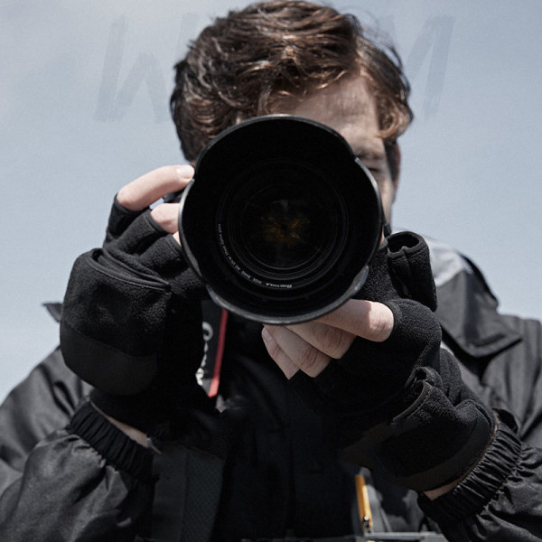 Vyriškos žieminės vilnos pirštinės, tinkamos sportuoti