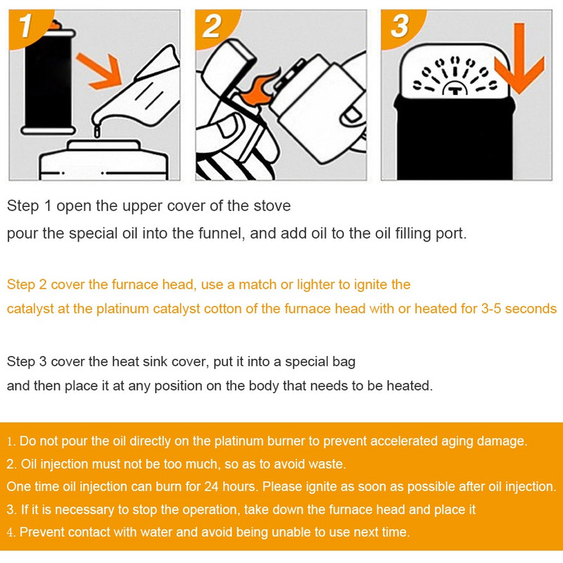 Nešiojamas skystojo kuro rankų šildytuvas, daugkartinio naudojimo krosnis, metalo lydinio kišenė Patogūs rankų šildytuvai, žieminiai šildytuvai, skirti žvejybai lauke