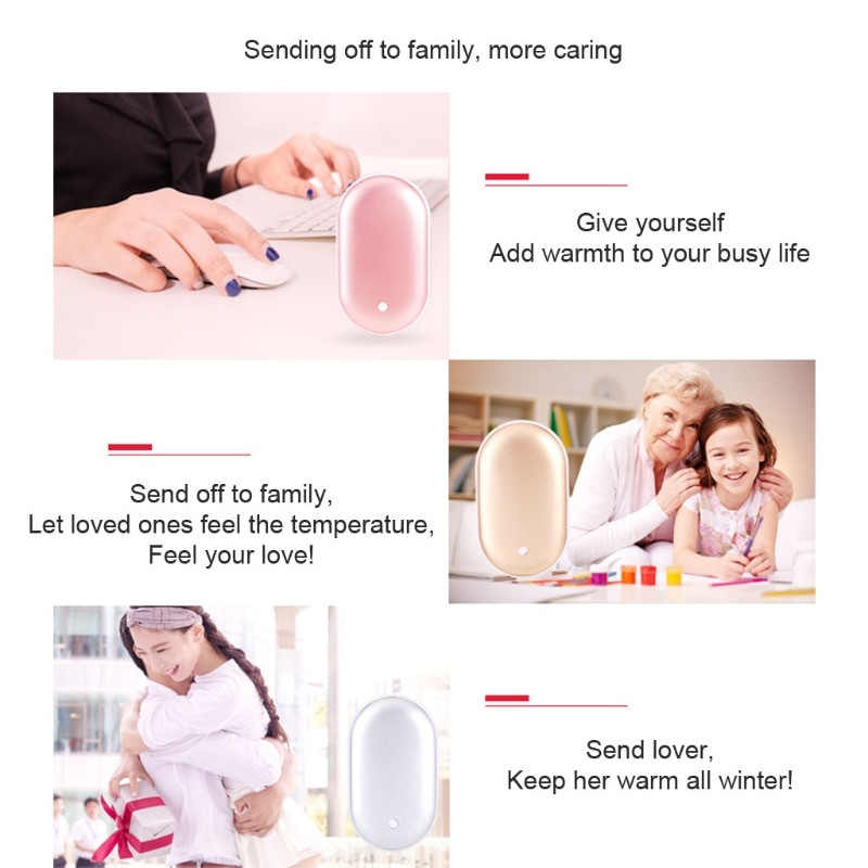 2 в 1 мини нагревател за ръце USB акумулаторна мобилна захранваща банка зарядно устройство преносим електрически нагревател топли инструменти за зимно отопление