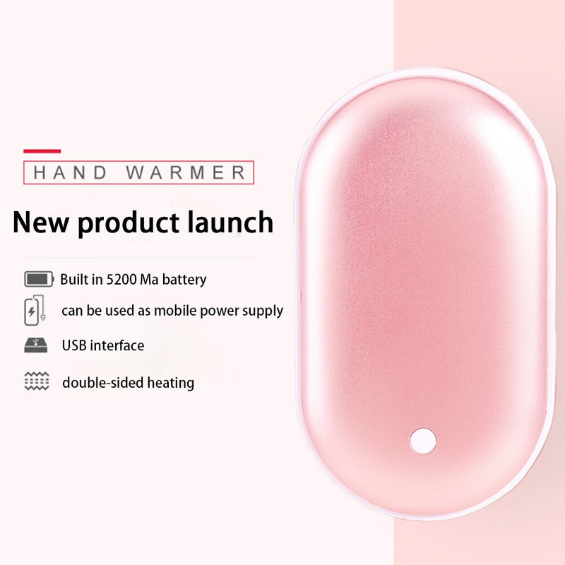 5200mAh Мини анимационен електрически нагревател Нагревателна подложка Mobile Power USB Handheld Warmer Heater Pocket Winter Mini Hand Warmer