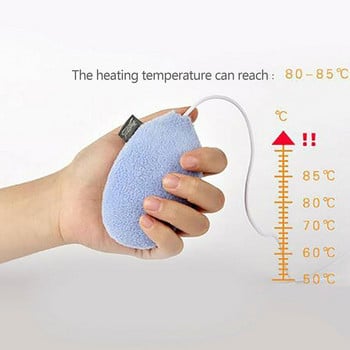 Χειμερινός ηλεκτρικός θερμαντήρας τσέπης Εργαλείο ζεστής θέρμανσης USB Επαναφορτιζόμενη βελούδινη θερμάστρα χεριών Θέρμανση Επαναχρησιμοποιήσιμη 70℃ Θερμαντήρας χεριών