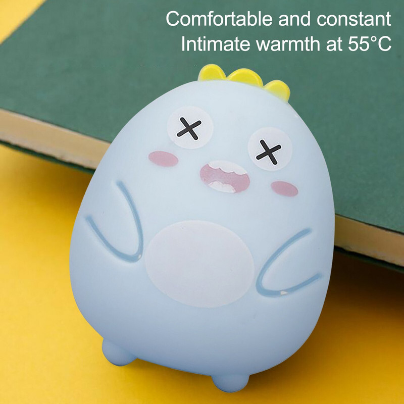 Зимен преносим самонагряващ се нагревател за ръце Мини динозавър яйце със сменяема сърцевина нагревател за ръце Удобен затоплящ топъл бебешки нагревател Детски подарък