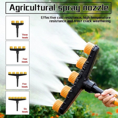 4/5/6 Head Agriculture Atomizer Nozzles Home Garden Lawn Water Spranklers Farm Vegetables Irigation spray Adjustable Nozzle Tool