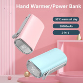 Roku sildītāji Uzlādējams pārnēsājams kabatas sildītājs USB Power Bank siltuma terapija Roku sildītājs Ziemassvētku dāvana ziemā ilgstoša
