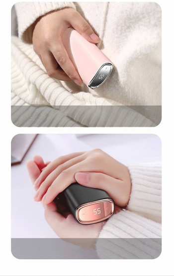 Θερμαντήρες χεριών Επαναφορτιζόμενος φορητός θερμαντήρας τσέπης USB Power Bank Heat Therapy Handwarmer Χριστουγεννιάτικο δώρο για τον χειμώνα μακράς διαρκείας