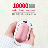 8-12h 10000mAh Електрически нагревател за ръце USB акумулаторен LED нагревател 5s Quick Heating Pocket Mobile Power Mini 5V Long-Life Pocket