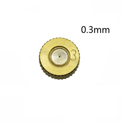 10 gab. 3/16" vītne 0.2/0.3/0.4/0.5mm misiņa miglošanas sprauslas Dārza siltumnīcas puķu augu apūdeņošanas sistēmas izsmidzinātāji