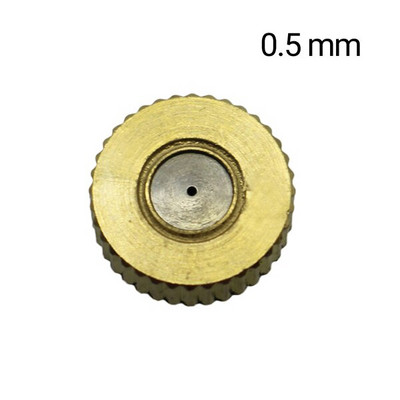 10 gab. 3/16" vītne 0.2/0.3/0.4/0.5mm misiņa miglošanas sprauslas Dārza siltumnīcas puķu augu apūdeņošanas sistēmas izsmidzinātāji