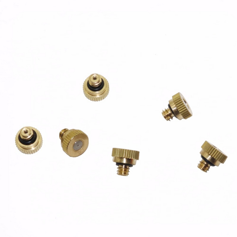 10 бр. 3/16" резба 0,2/0,3/0,4/0,5 мм месингови дюзи за замъгляване Градинска оранжерия Напоителна система за цветя Разпръскващи пръскачки