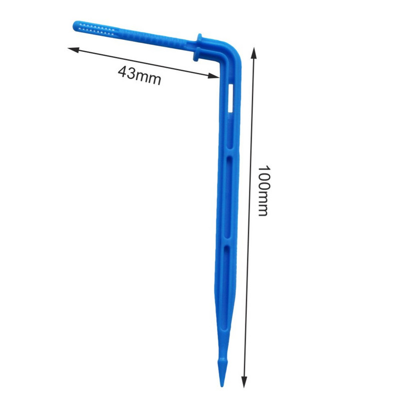 Стрелка за капкообразувател за 3/5 мм маркуч Система за напояване на селското стопанство Синя пластмаса за капково поливане Стартова тръба Линия за капкообразуване 50 бр.