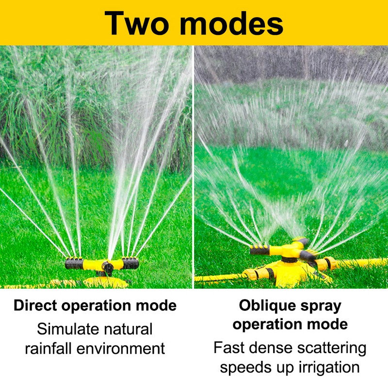 Градински спринклер за тревни площи, автоматичен, въртящ се на 360, регулируем, голямо покритие, накрайник за водно пръскане, консумативи за напояване