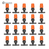 MUCIAKIE 20PCS regulējams miglošanas uzgalis ar tiešu savienojumu dārza laistīšanas apūdeņošanas smidzinātājam 4/7 mm 1/4 collas caurules šļūtenei