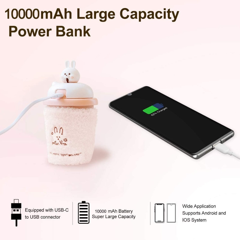 Нагревател за ръце Power Bank 2-в-1 Взривозащитена Нагревателна подложка с артефакт Преносим чай с мляко Сладък нагревател за ръце
