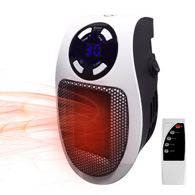 Mini telpas sildītājs sienas 350 w pārnēsājams sildītājs ar taimeri un regulējamu termostatu Viedais keramikas telpas sildītāja ventilators ar tālvadības pulti