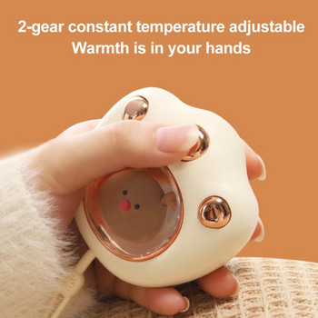Ηλεκτρικός θερμαντήρας χεριών Cat Paw Θερμάντης χεριών Φορητός θερμαντήρας LED Μαθητικής επαναφορτιζόμενης θέρμανσης Cartoon Mini Paw Warms Baby