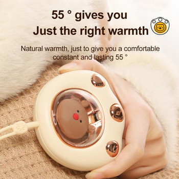 Ηλεκτρικός θερμαντήρας χεριών Cat Paw Θερμάντης χεριών Φορητός θερμαντήρας LED Μαθητικής επαναφορτιζόμενης θέρμανσης Cartoon Mini Paw Warms Baby