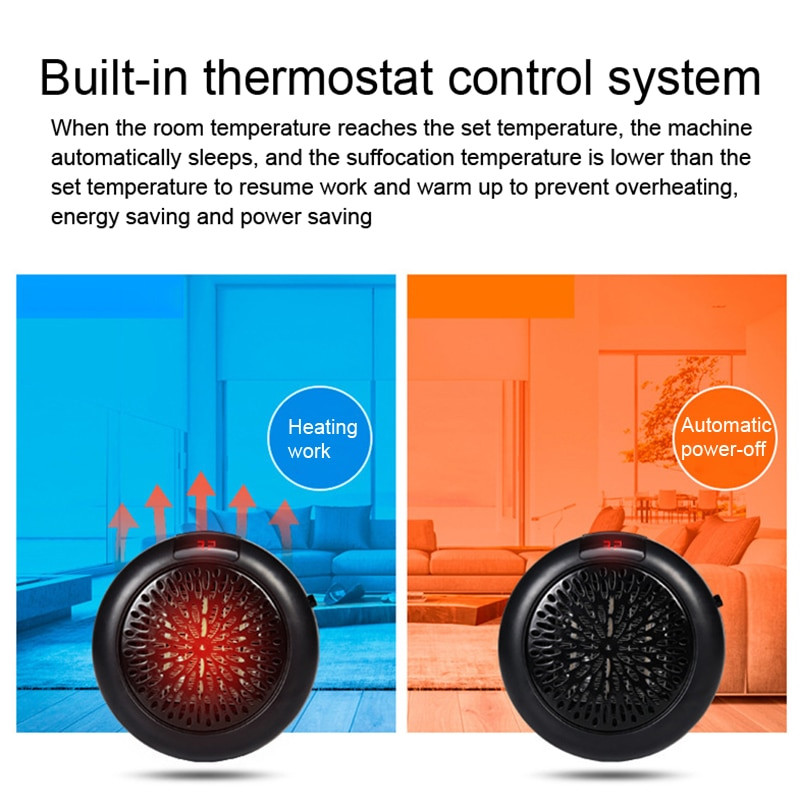 Преносим нагревател Домакински домашен малък нагревател с дистанционно управление Отопление на общежитието _WK