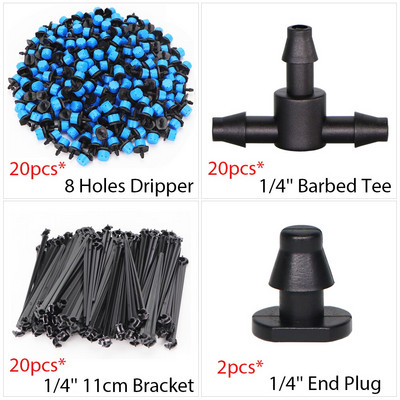 360 grādos regulējams 13 cm apūdeņošanas pilinātāja ievietošanas zeme 4/7 mm šļūtene dārza laistīšanas virpuļsmidzinātājs ar 1/4 `` savienotāju