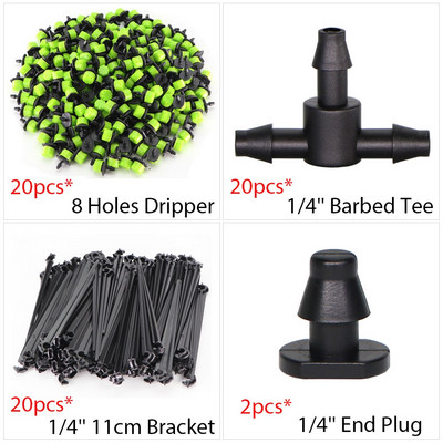 360 grādos regulējams 13 cm apūdeņošanas pilinātāja ievietošanas zeme 4/7 mm šļūtene dārza laistīšanas virpuļsmidzinātājs ar 1/4 `` savienotāju