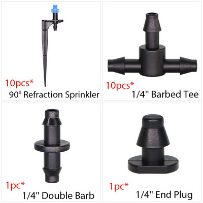 360 grādos regulējams 13 cm apūdeņošanas pilinātāja ievietošanas zeme 4/7 mm šļūtene dārza laistīšanas virpuļsmidzinātājs ar 1/4 `` savienotāju