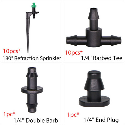 360 grādos regulējams 13 cm apūdeņošanas pilinātāja ievietošanas zeme 4/7 mm šļūtene dārza laistīšanas virpuļsmidzinātājs ar 1/4 `` savienotāju