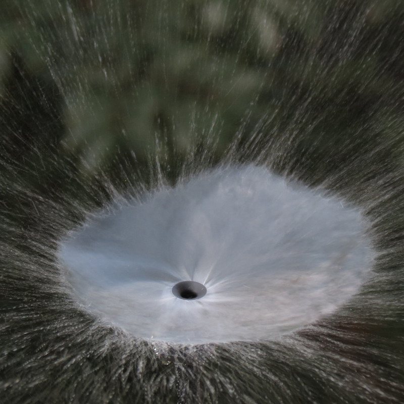 360-градусов регулируем 13 см капкомер за напояване Вмъкване на земя 4/7 мм маркуч Вихров разпръсквач за поливане на градина с 1/4" конектор