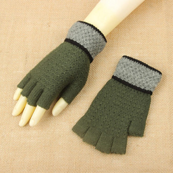 Плетени мъжки ръкавици без пръсти