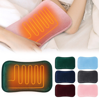 Φορητό USB Velvet Winter Hand Warner 2 in 1 Smart Heating Hand Warmer Θερμαντικό μαξιλάρι Θερμοκρασίας τριών σταδίων με τσέπες