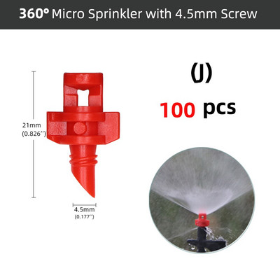 20-100 gab. 90/180/360 grādu refrakcijas sprausla vītņots savienojums sprinkleris dārza lauksaimniecības apūdeņošanas augu izsmidzināšanas sprauslas