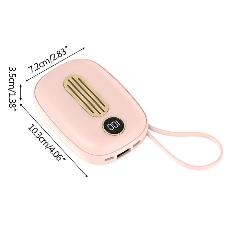 10000mAh джобен нагревател за ръце USB акумулаторна 2 в 1 електрическа нагревател за ръце Power Bank зарядно за телефон