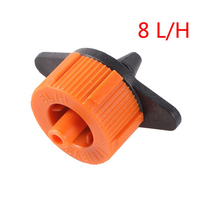 4L/H 8L/H izstarotājs 4mm dzeloņstieņu spiediena kompensējošais pilinātājs Lauksaimniecības instrumenti siltumnīcas apūdeņošanas pilinātājs 30 gab.